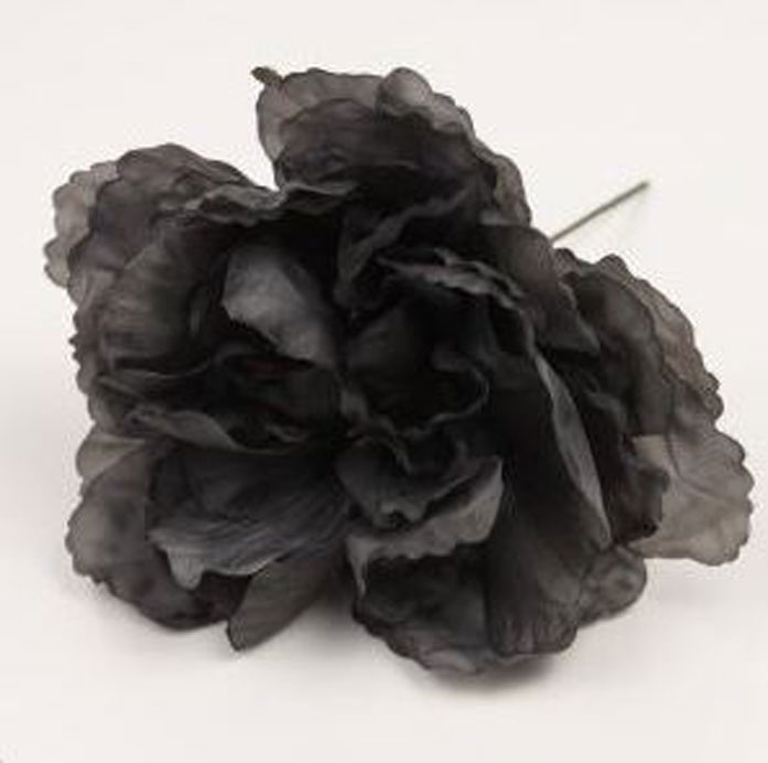 Peonía Valencia. Flores de Flamenca. Negro. 12cm